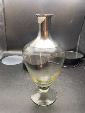Dorothy Thorpe Style Vase With Silver Neck Band